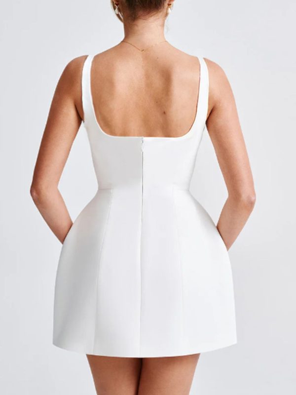 Devine Scoop Neck Wide Strap Mini Dress Cheap - Image 5