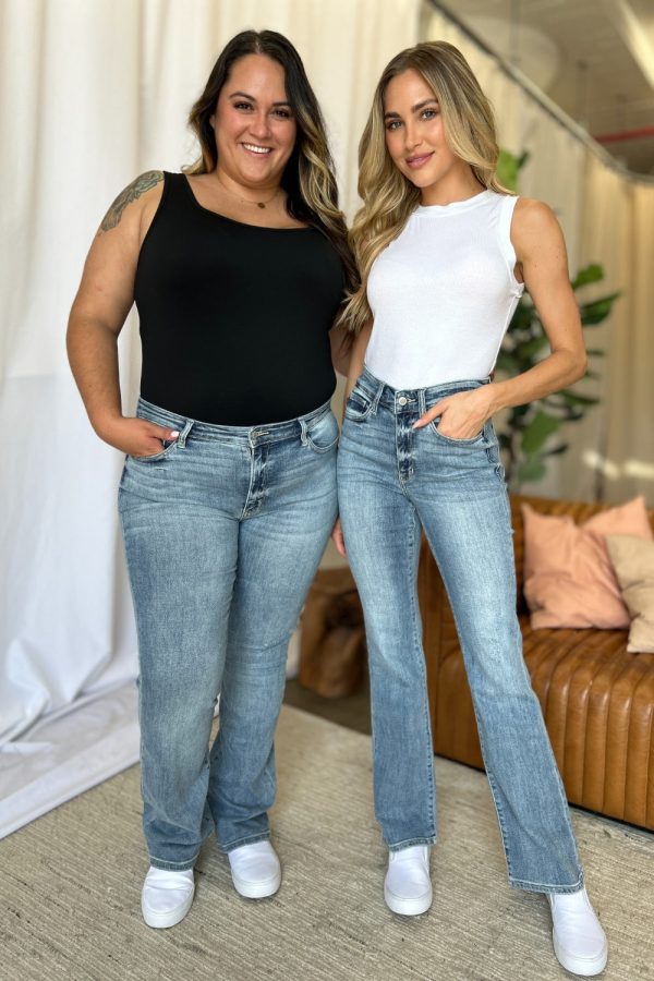 Judy Blue Full Size Medium Rise Bootcut Jeans Online Hot Sale