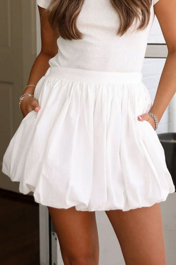 Bubble Mini Skirt with Pockets Fashion - Image 3
