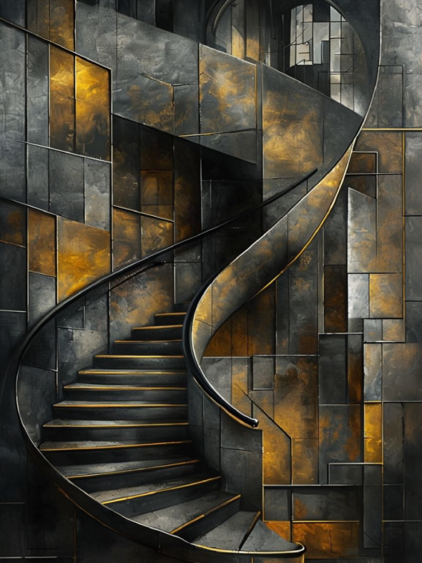 Abstract Ascending Spiral In Geometric Ascent For Discount